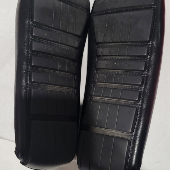 Louis Vuitton Men Black Leather Driver Loafers Size 9 - Picture 11 of 13